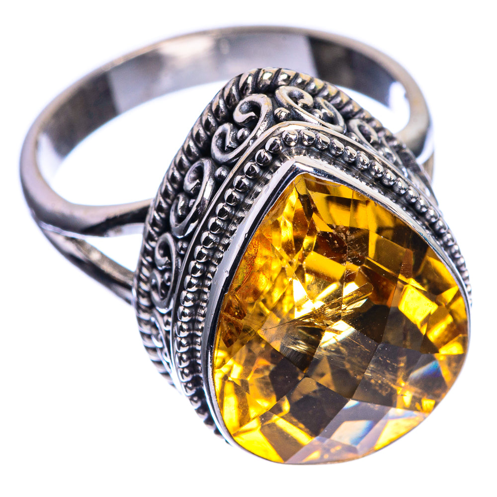 Faceted Citrine Ring Size 8.75 (925 Sterling Silver) R144094