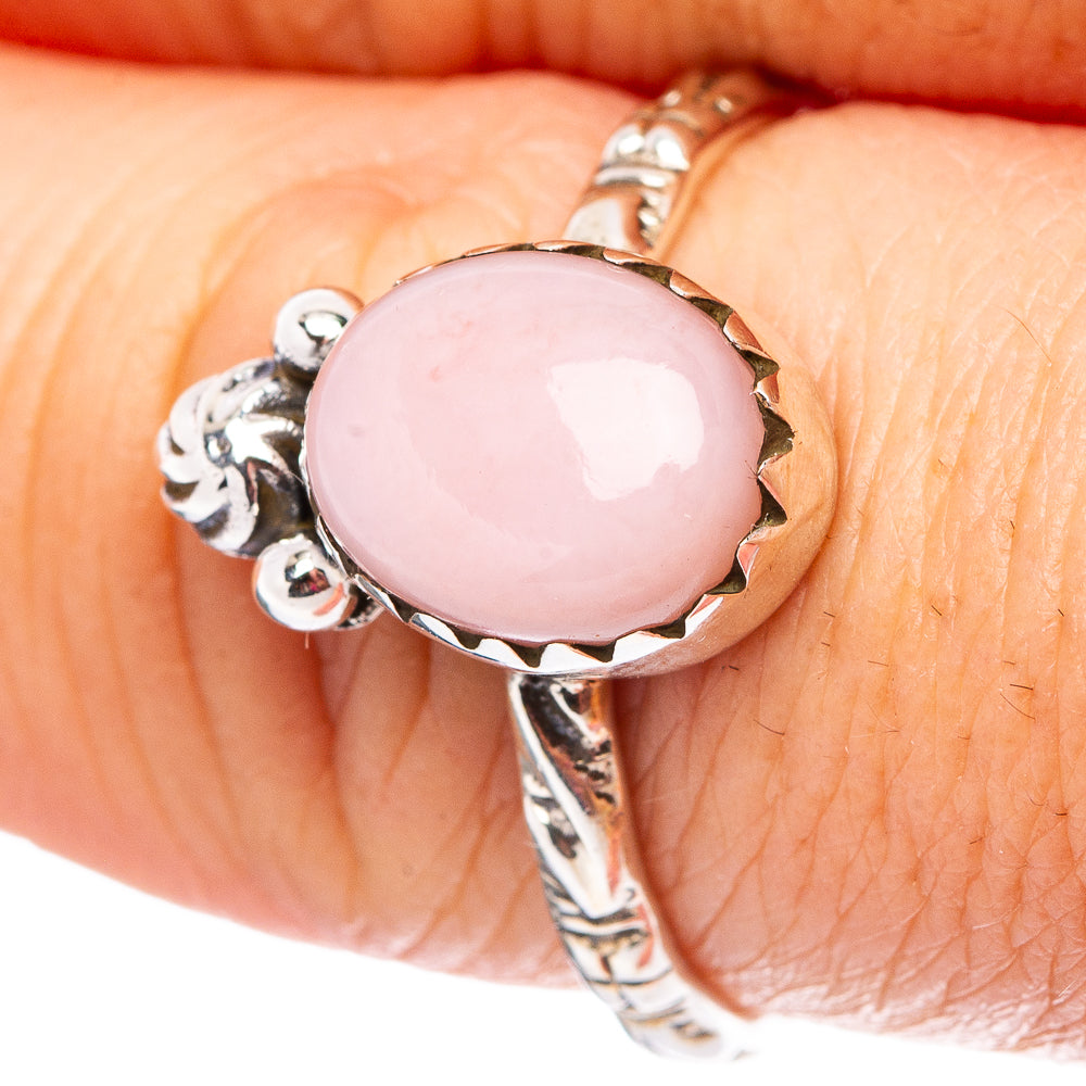 Pink Opal Ring Size 8.25 (.925 Sterling Silver)