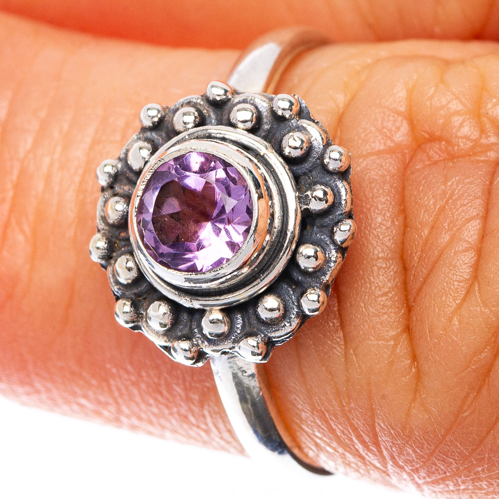 Faceted Amethyst Dainty Ring Size 5.75 (925 Sterling Silver) R145041