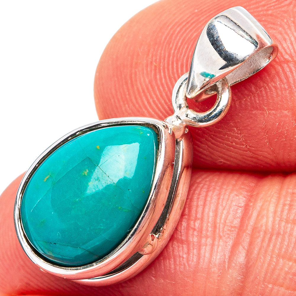 Mohave Turquoise Dainty Pendant 1" (.925 Sterling Silver)