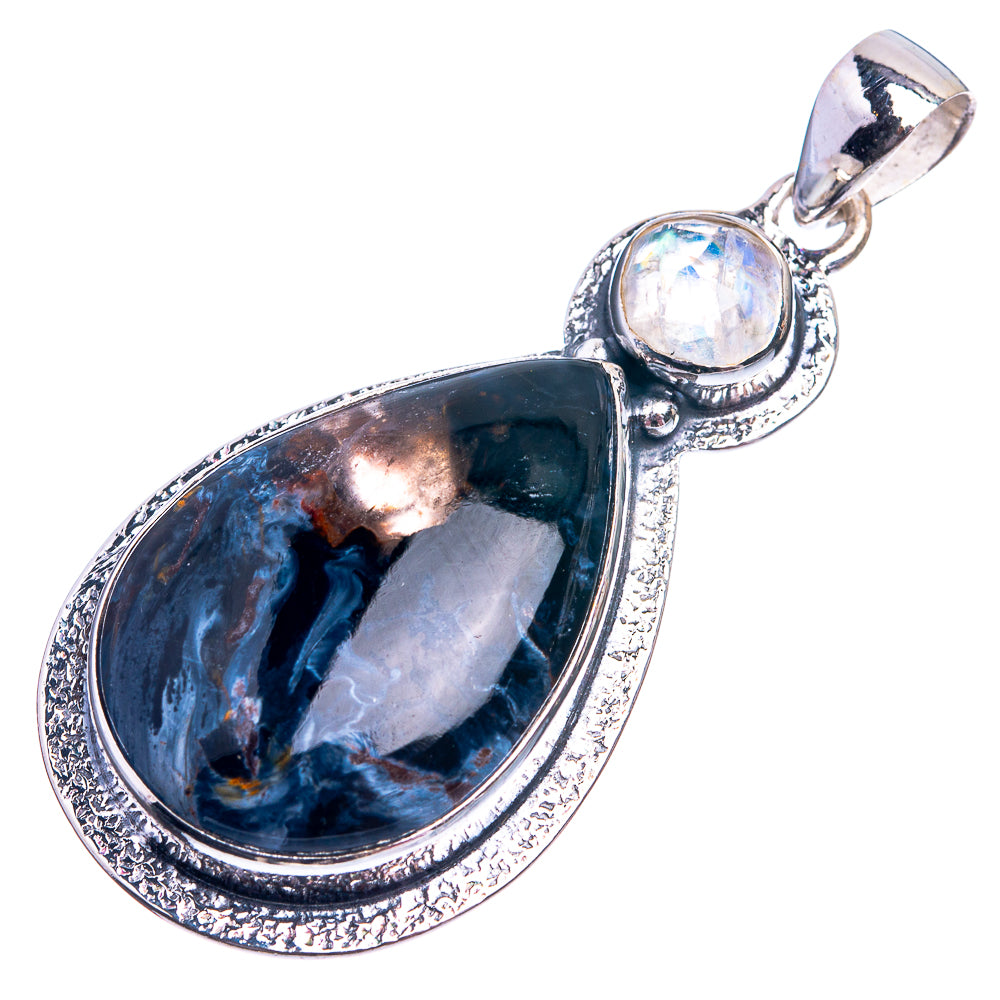 Pietersite, Rainbow Moonstone Pendant 2" (925 Sterling Silver) P39045