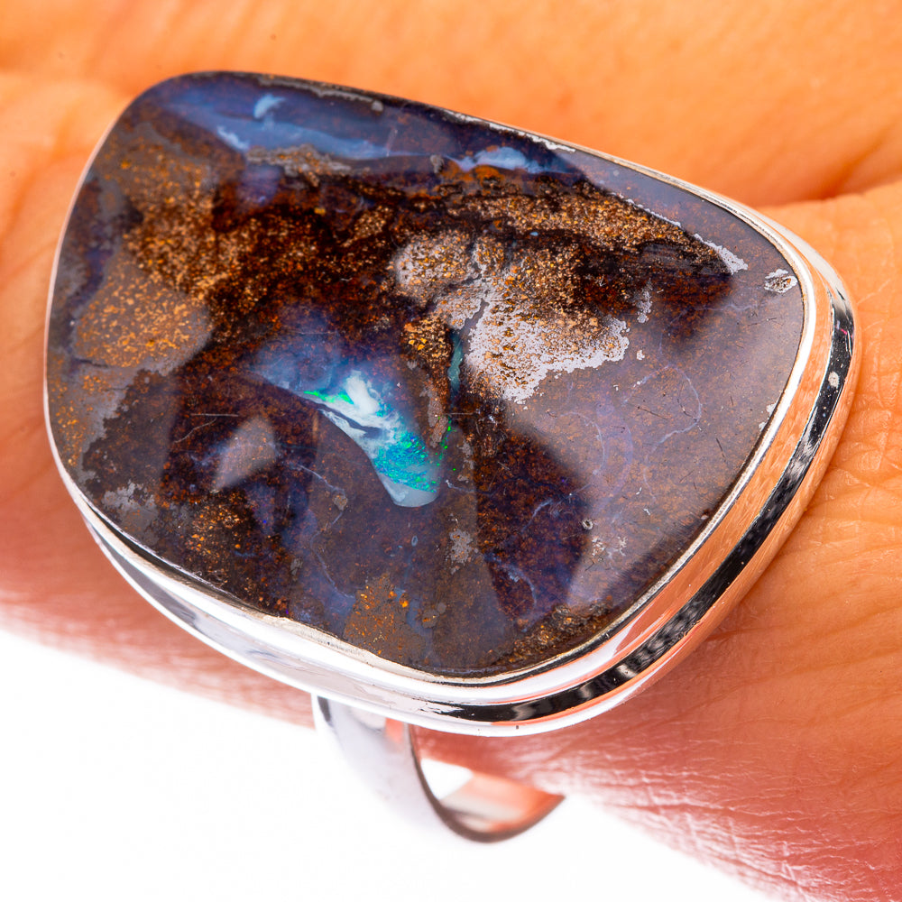 Large Boulder Opal Ring Size 11 (925 Sterling Silver) R141186