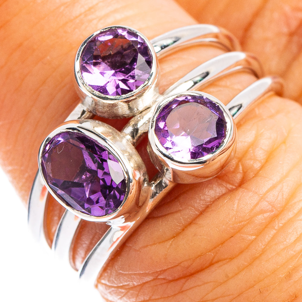 Premium Amethyst Ring Size 6.5 (.925 Sterling Silver)