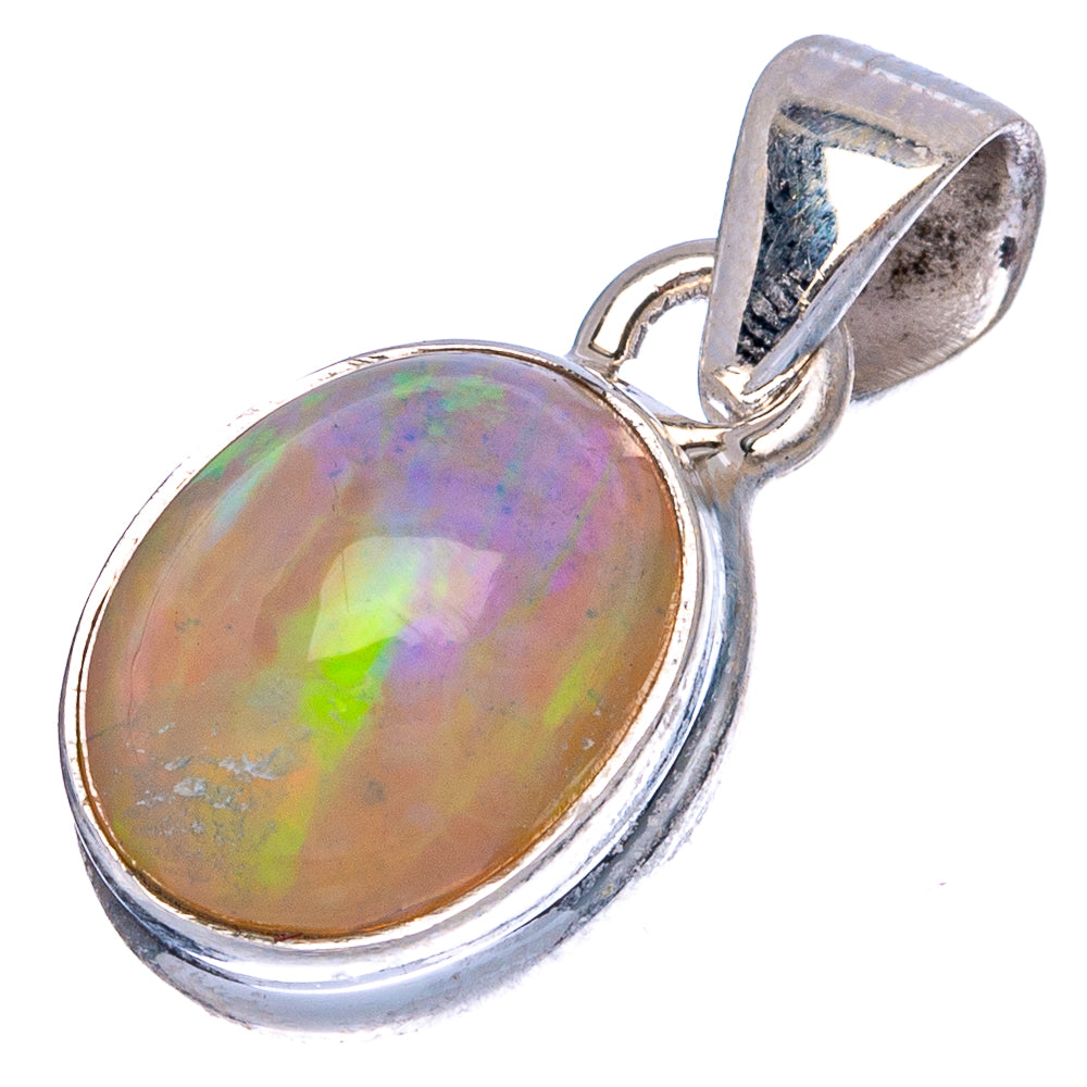 Large Rare Ethiopian Opal Pendant 7/8" (925 Sterling Silver) P43471