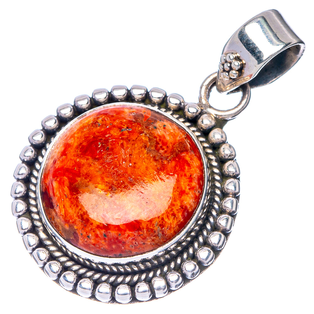 Sponge Coral Pendant 1 1/4" (925 Sterling Silver) P41115
