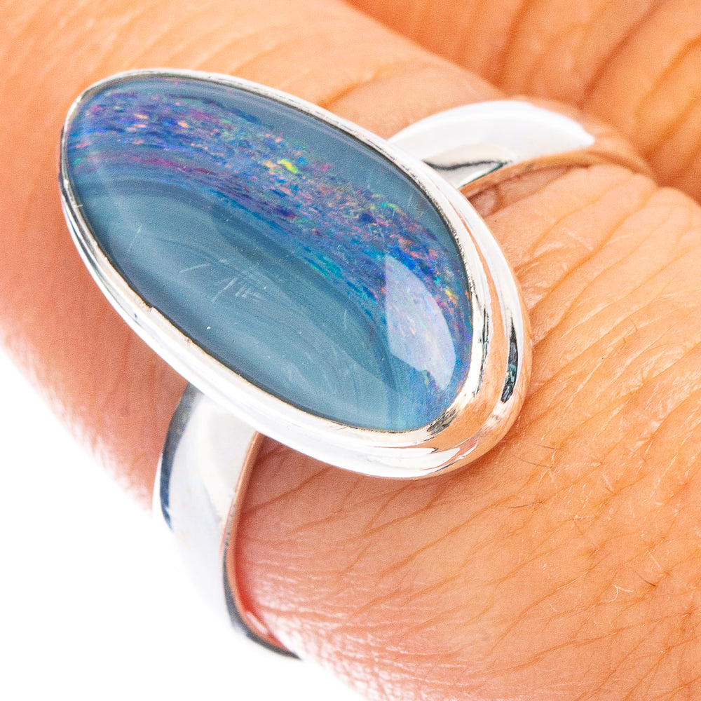 Rare Triplet Opal Ring Size 8 (925 Sterling Silver) R7828