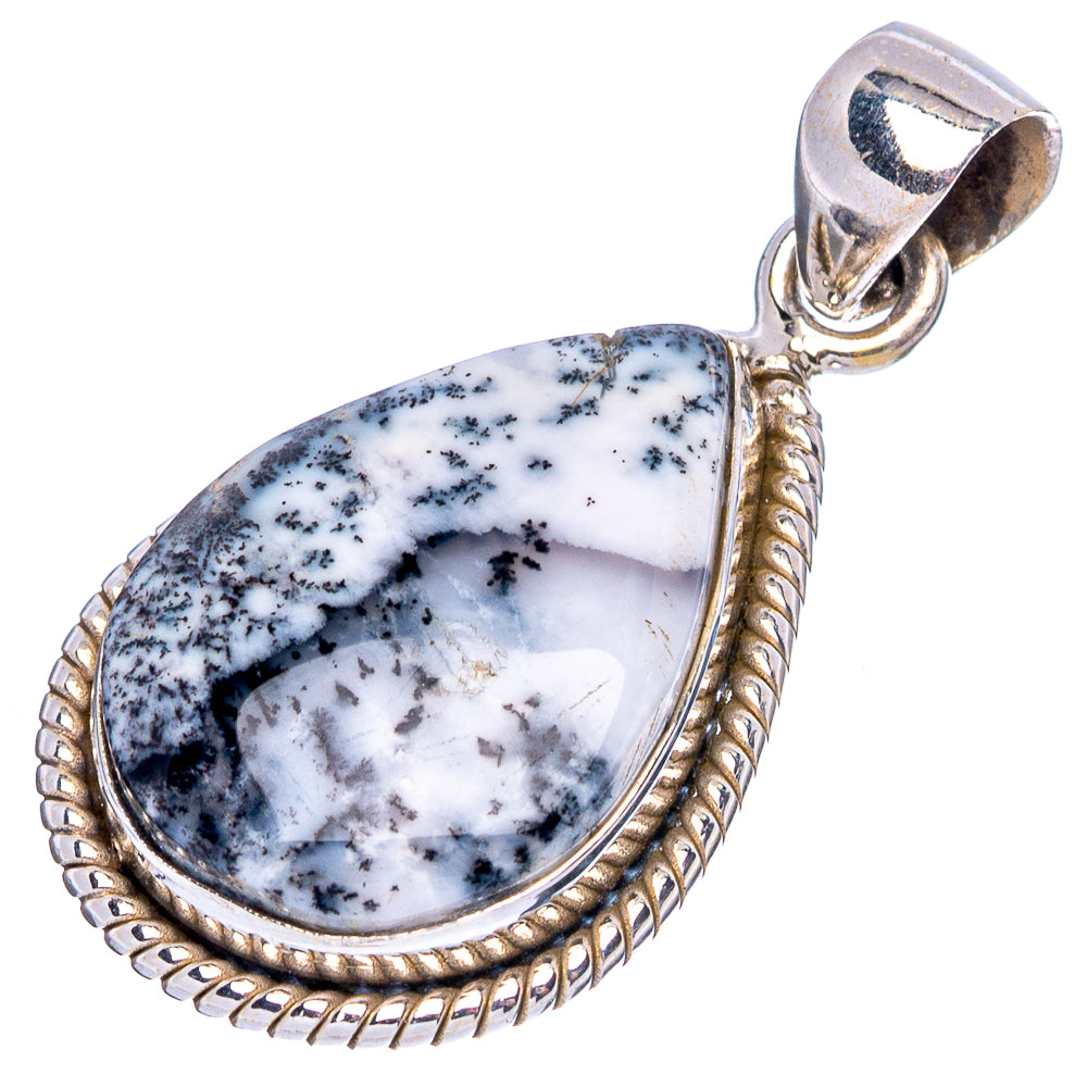 Dendritic Opal Pendant 1 1/4" (925 Sterling Silver) P43402