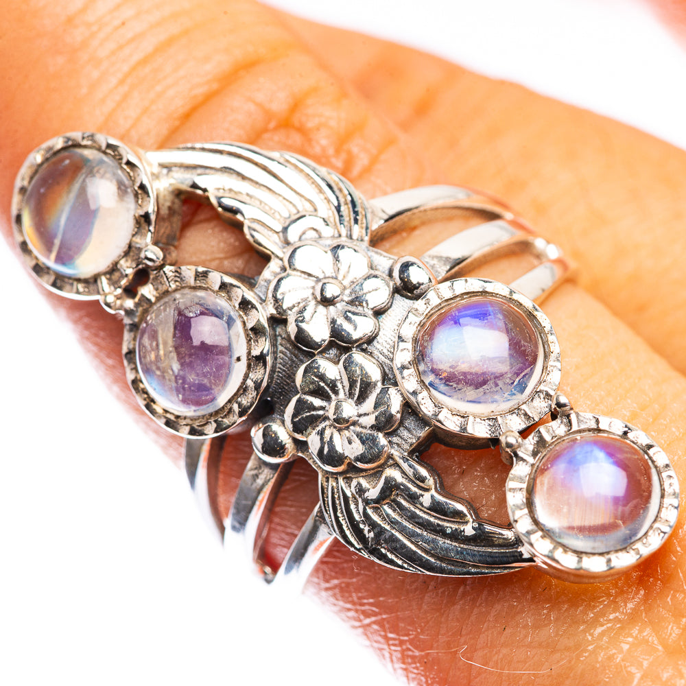 Rainbow Moonstone Ring Size 8.75 (925 Sterling Silver) R142449