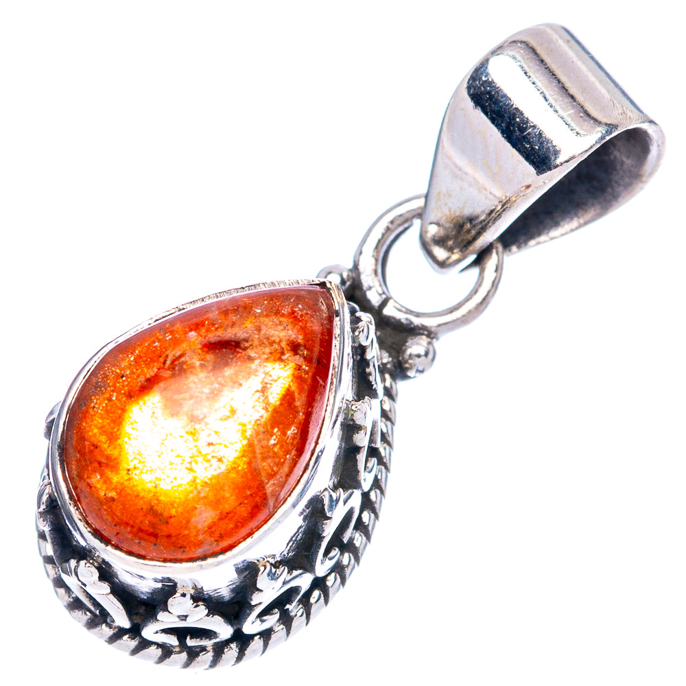 Sunstone Pendants 7/8" (925 Sterling Silver) P42322