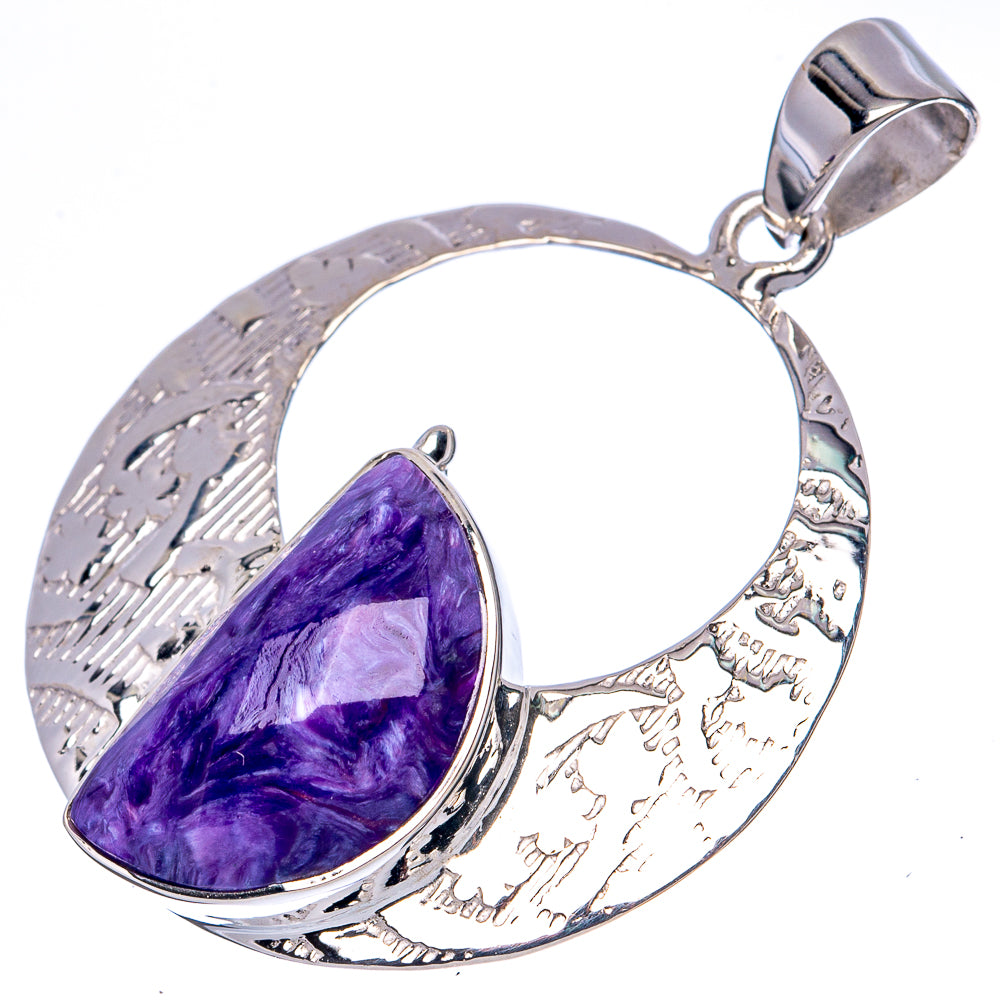 Asc Premium Charoite Pendant 1 5/8" (925 Sterling Silver) P42273
