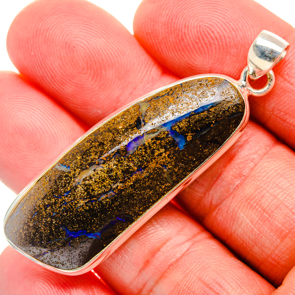 Boulder Opal Pendant 2 1/4" (925 Sterling Silver) PD38207