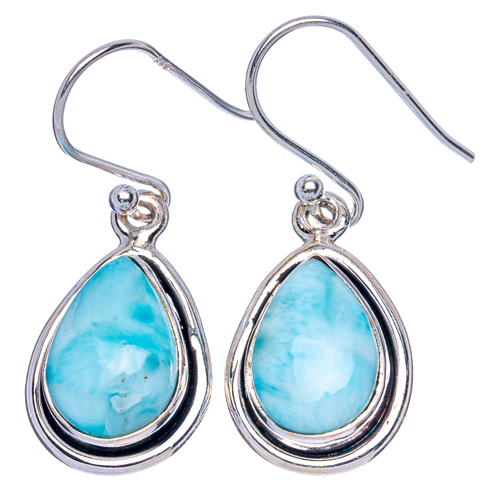 Larimar Earrings 1 1/4" (925 Sterling Silver) E1913