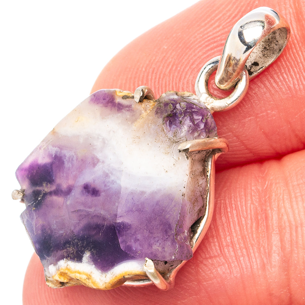 Mexican Purple Opal Pendant 1 1/8" (.925 Sterling Silver)