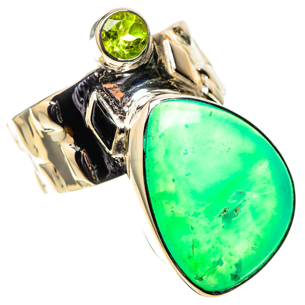 Premium Chrysoprase, Peridot Ring Size 6 (925 Sterling Silver) RING138119