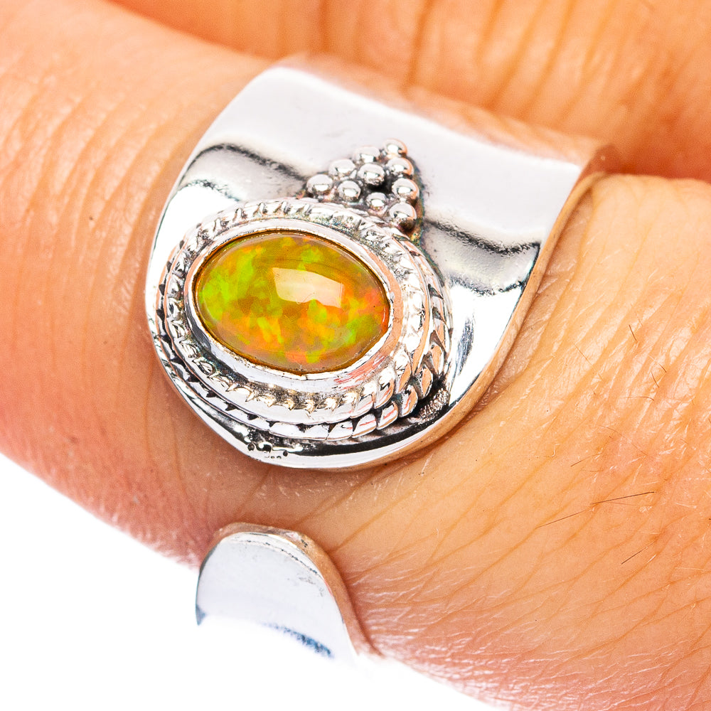 Rare  Ethiopian Opal Ring Size 6.5 (925 Sterling Silver) R3743