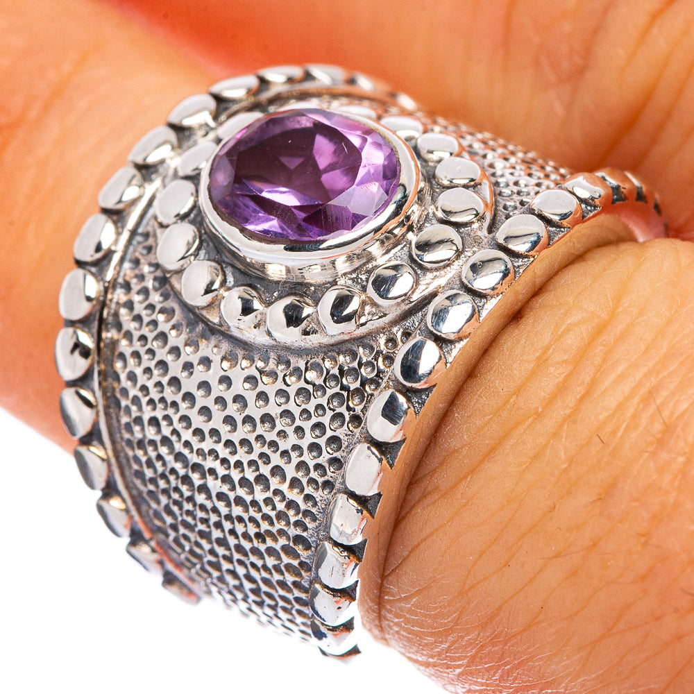 Faceted Amethyst Ring Size 6 (925 Sterling Silver) R146109