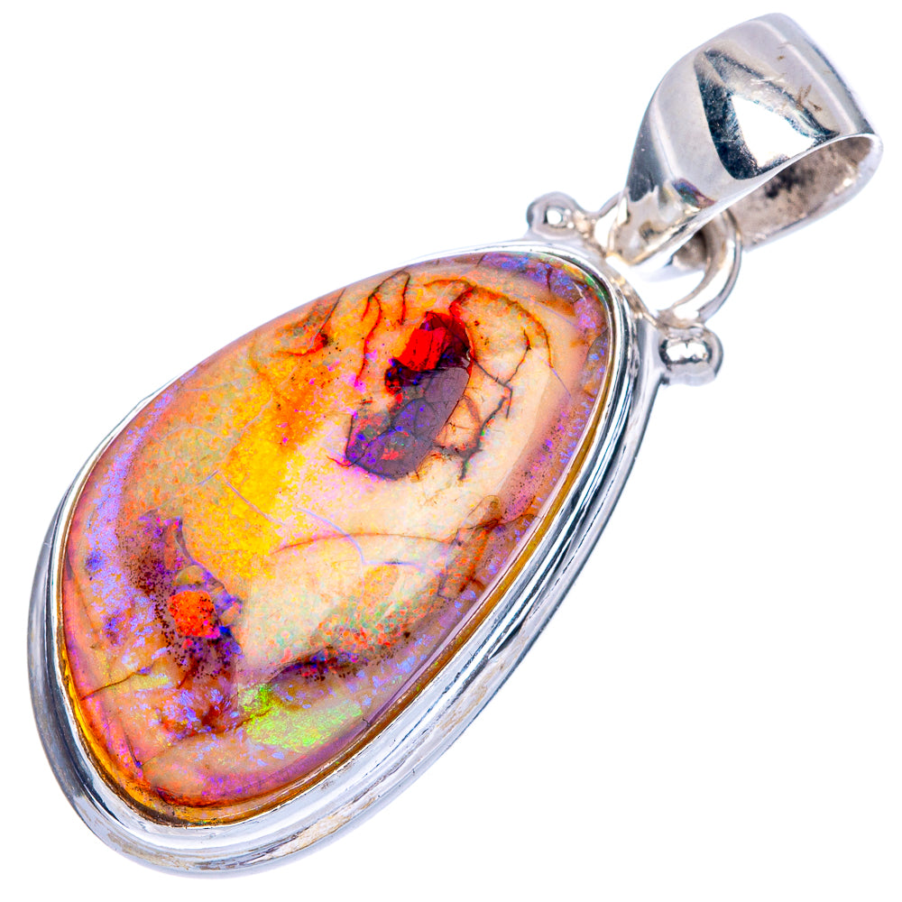 Rare Sterling Opal Pendant 1 1/4" (925 Sterling Silver) P41573