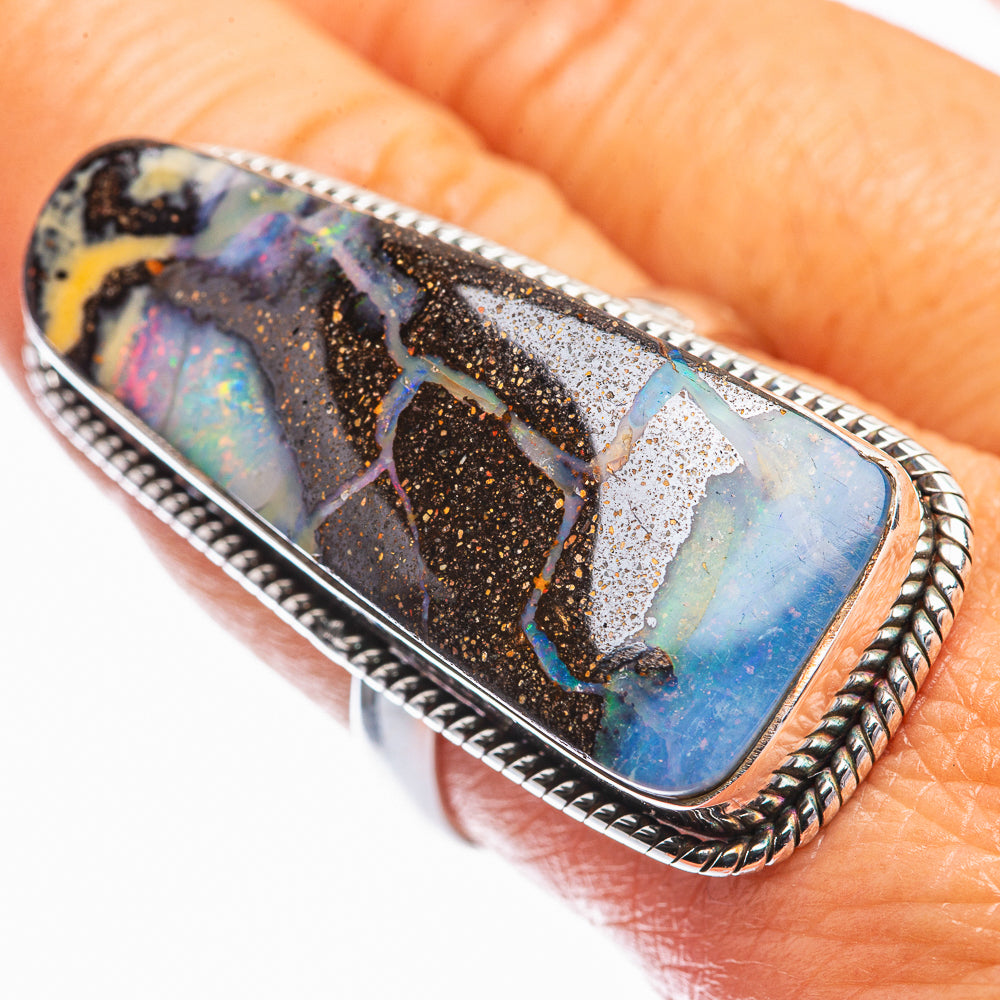 Large Boulder Opal Ring Size 9 (925 Sterling Silver) R142355