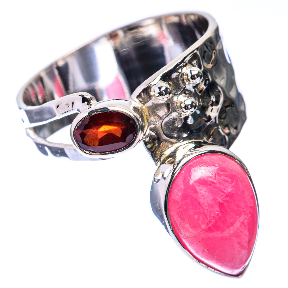 Premium Rhodochrosite, Garnet Ring Size 8.75 (925 Sterling Silver) R141866
