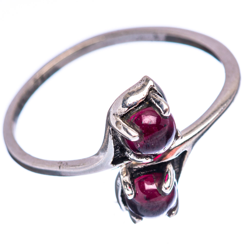 Dainty Garnet Ring Size 6 (.925 Sterling Silver)