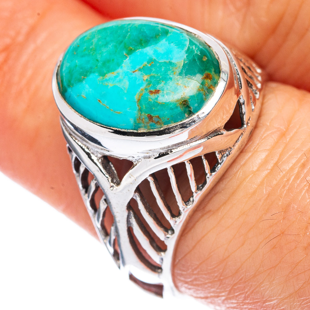 Rare Arizona Turquoise Ring Size 7.5 (925 Sterling Silver) R2860