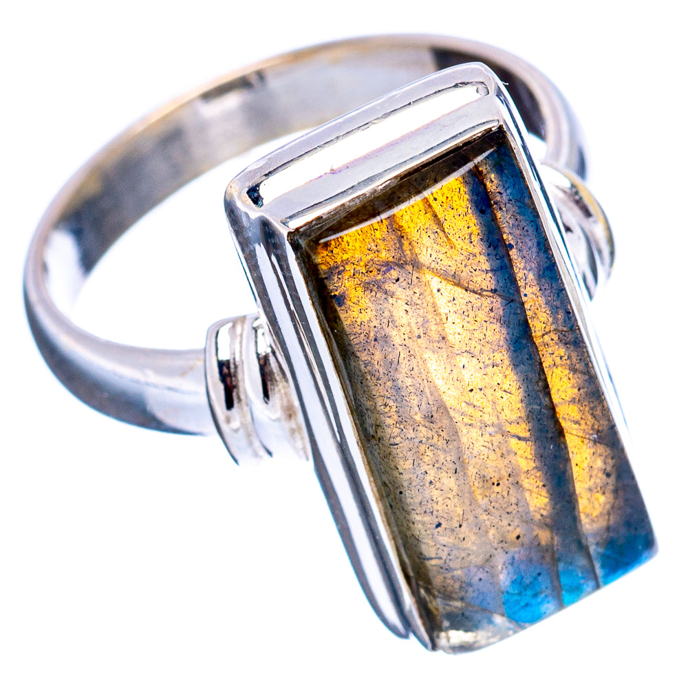 Labradorite Ring Size 6.75 (.925 Sterling Silver)