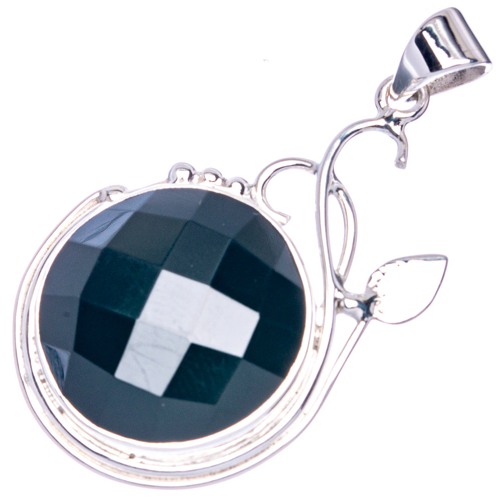 Premium Black Onyx Pendant 1 3/4" (925 Sterling Silver) P41856