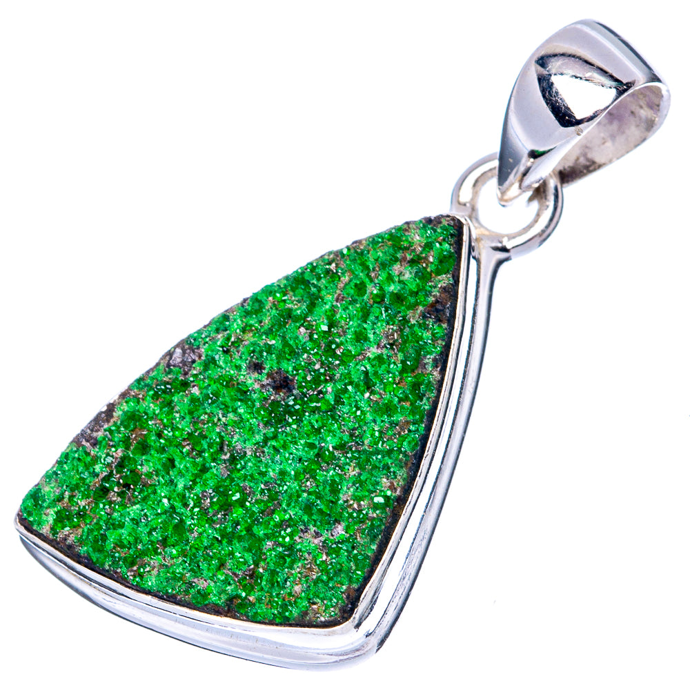 Rare Uvarovite Garnet Pendant 1 1/4" (925 Sterling Silver) P42771