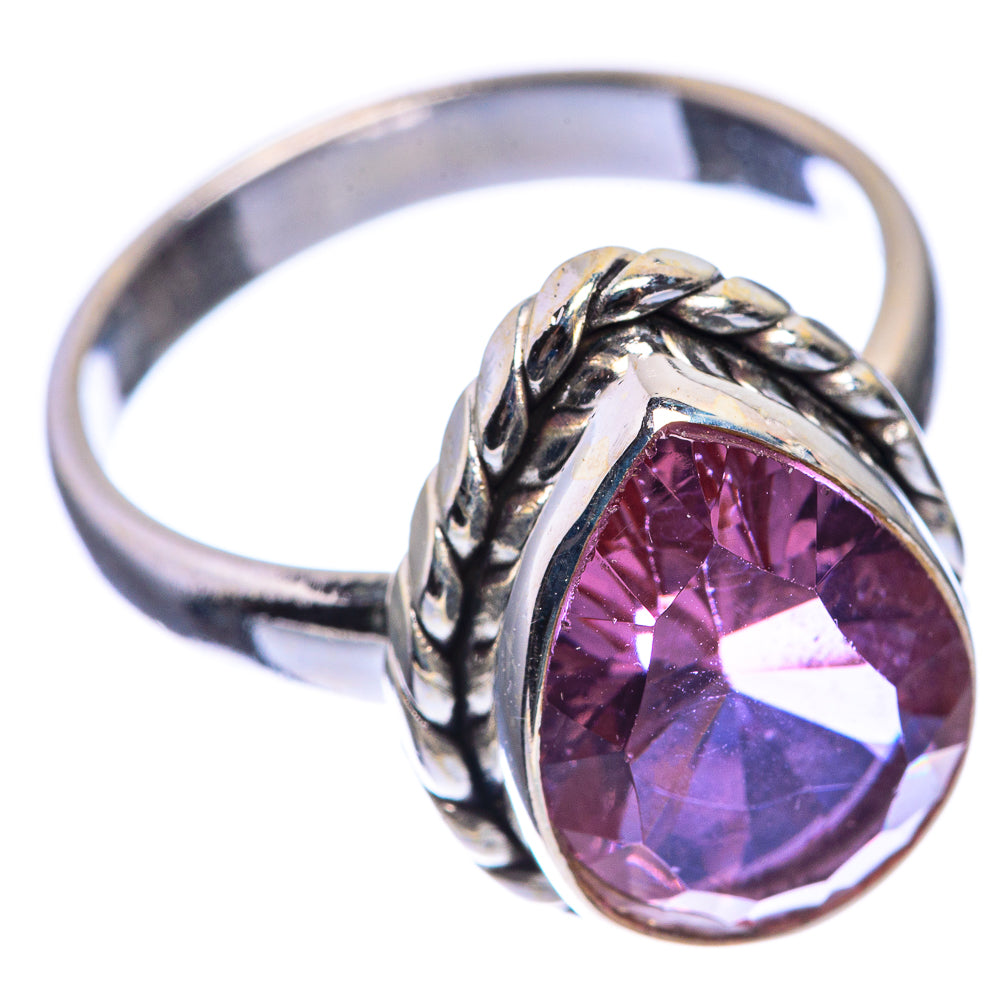 Faceted Color Change Alexandrite (Lab.) Ring Size 7.75 (925 Sterling Silver) RING143377
