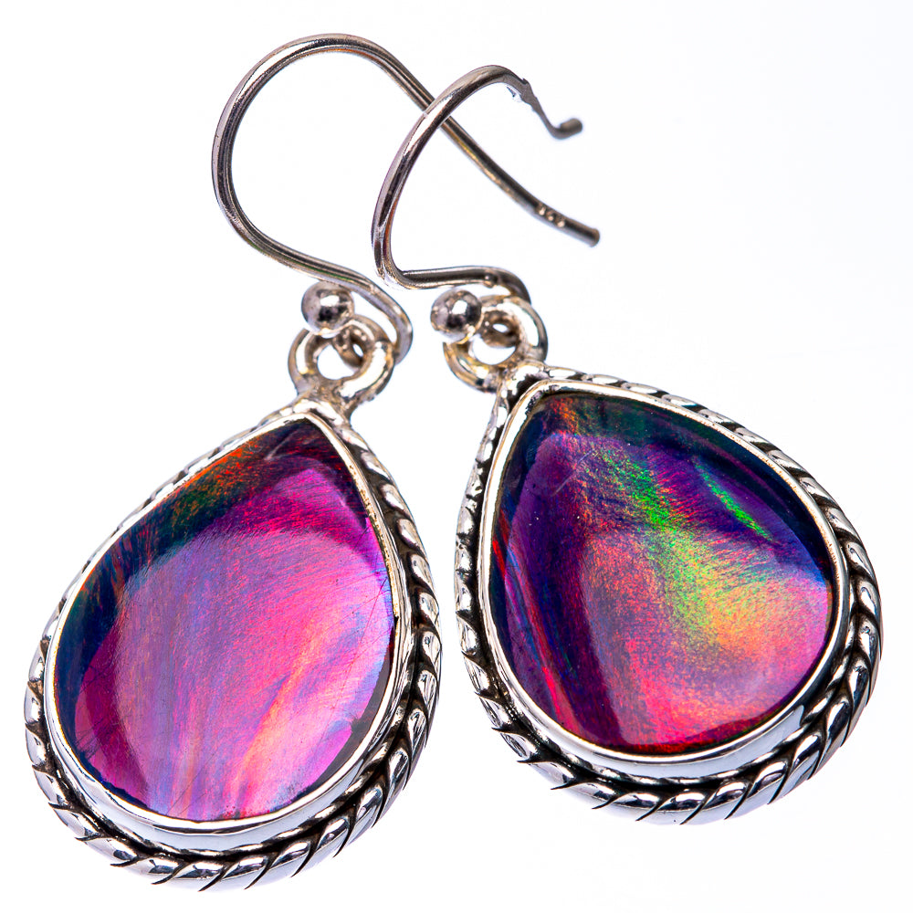 Aura Opal Earrings 1 3/8" (925 Sterling Silver) E432317