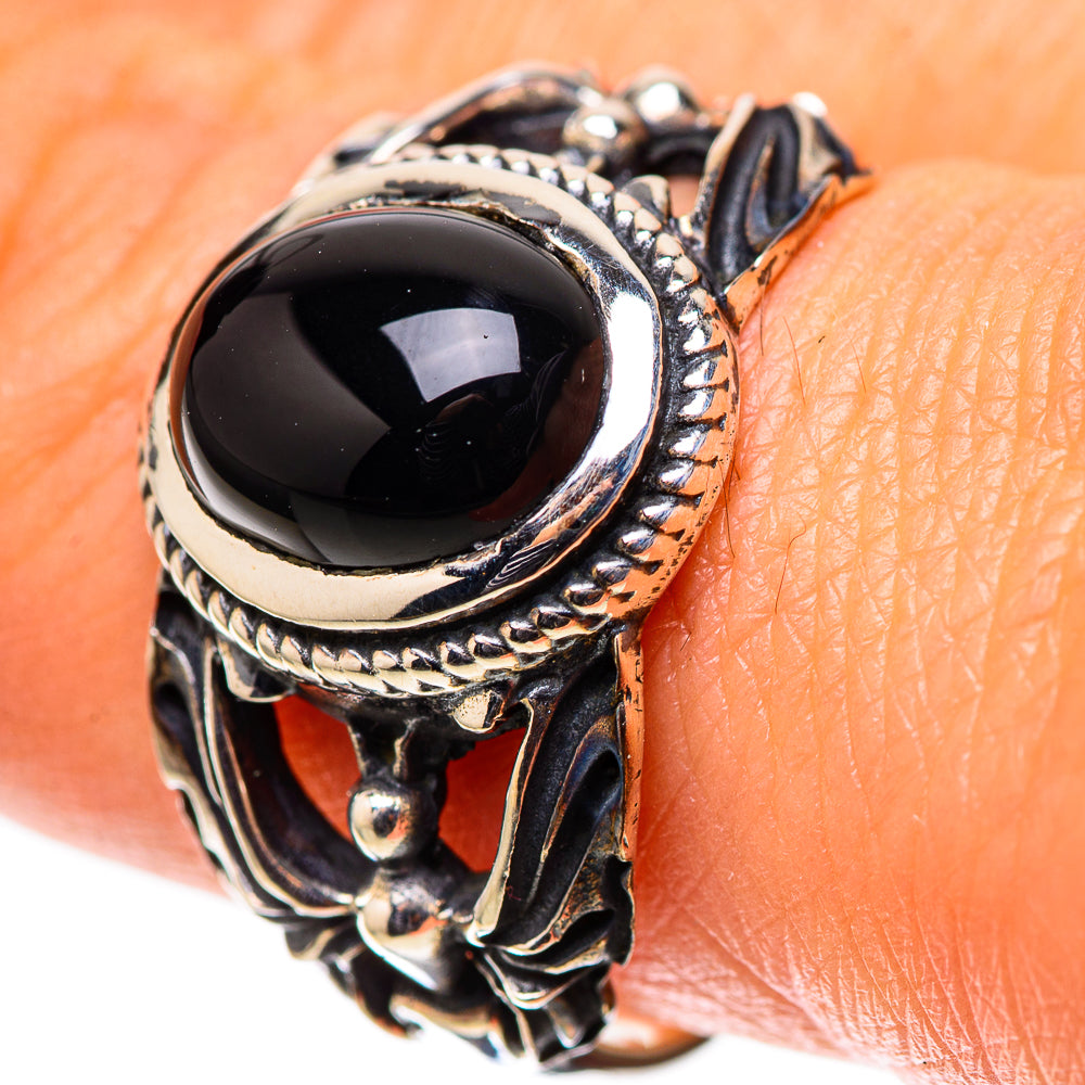 Black Onyx Ring Size 9.25 (925 Sterling Silver) RING138365