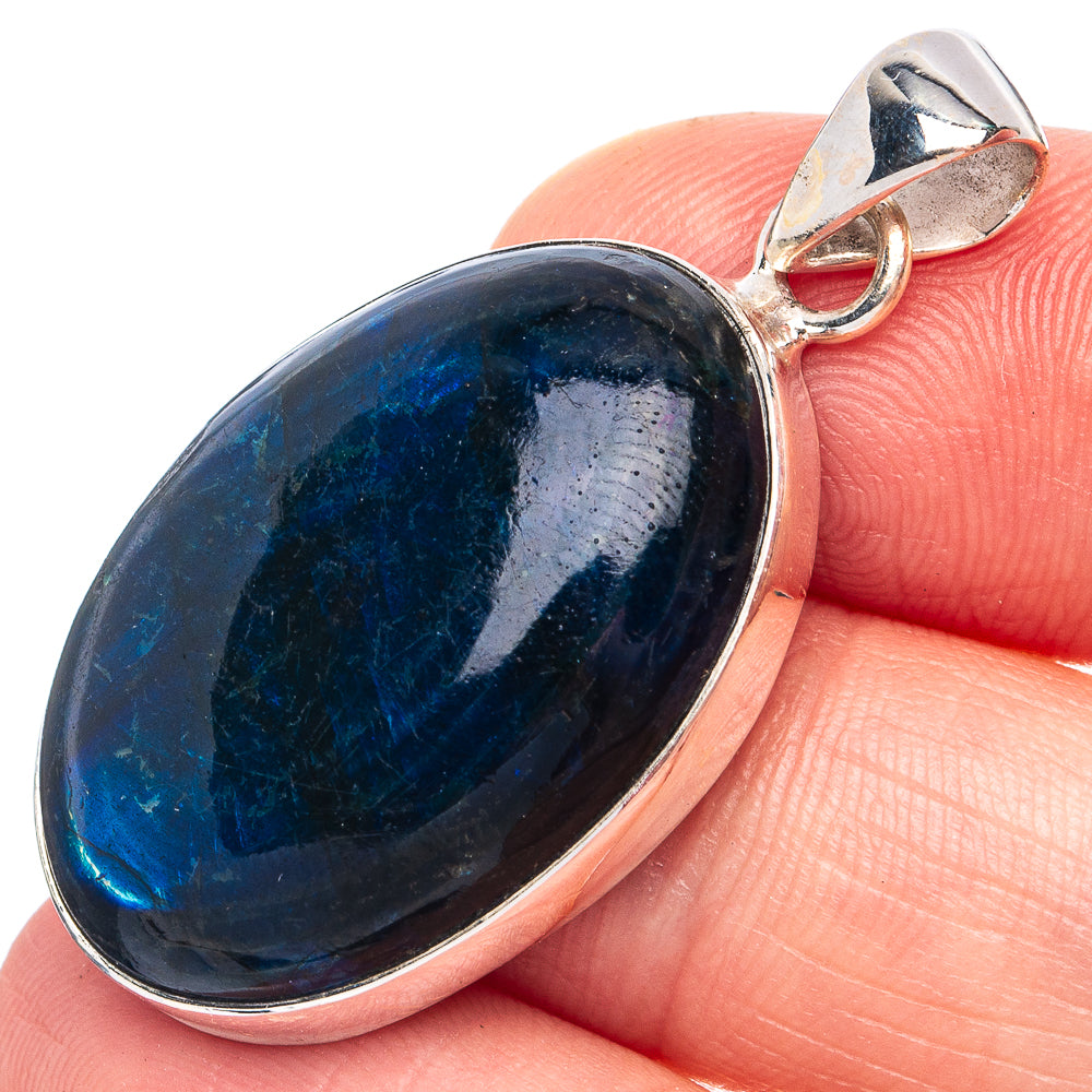 Blue Labradorite Pendant 1 5/8" (925 Sterling Silver) P45167