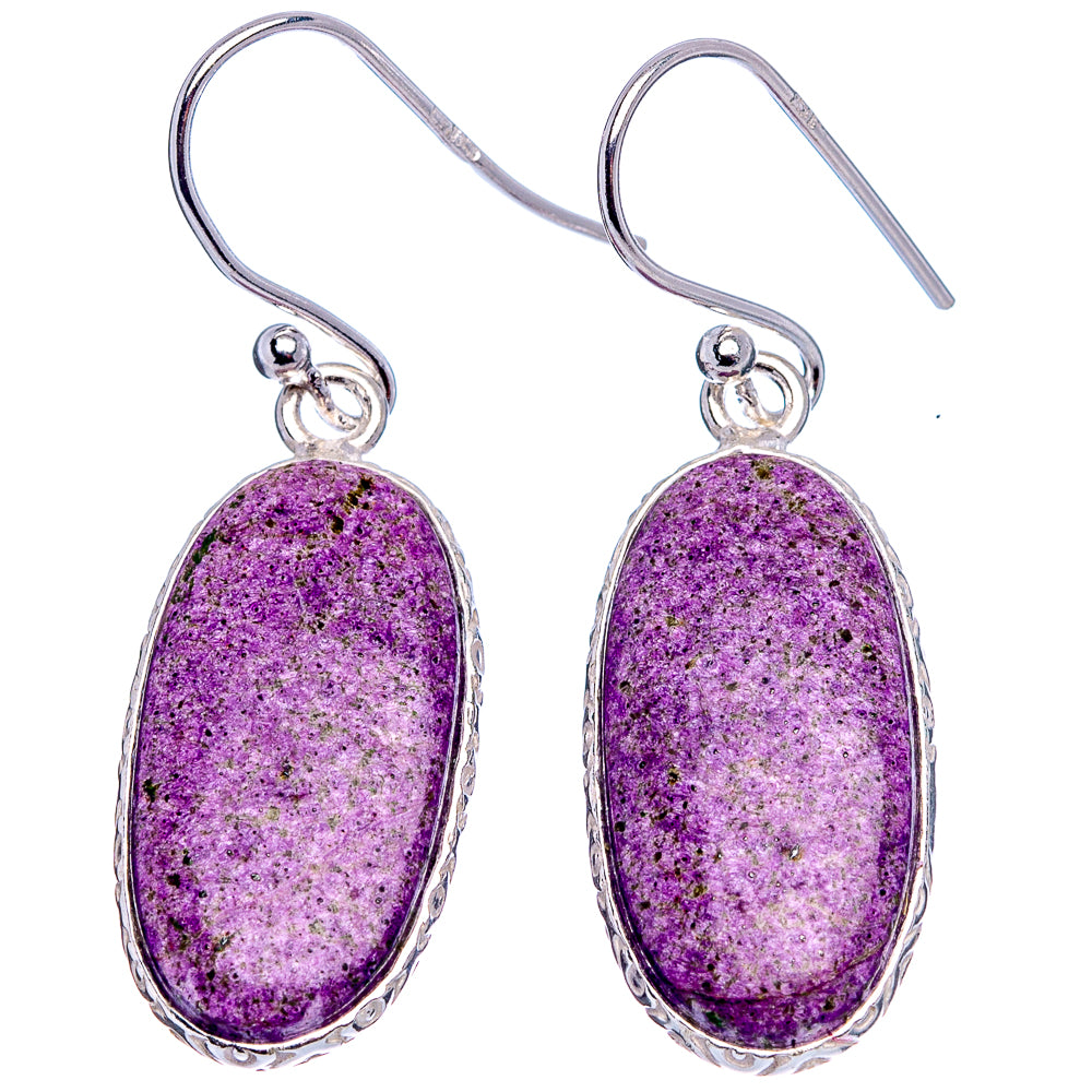 Stichtite Earrings 1 1/2" (.925 Sterling Silver)