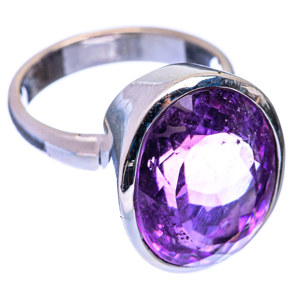 Faceted Amethyst Ring Size 8 (925 Sterling Silver) R141091