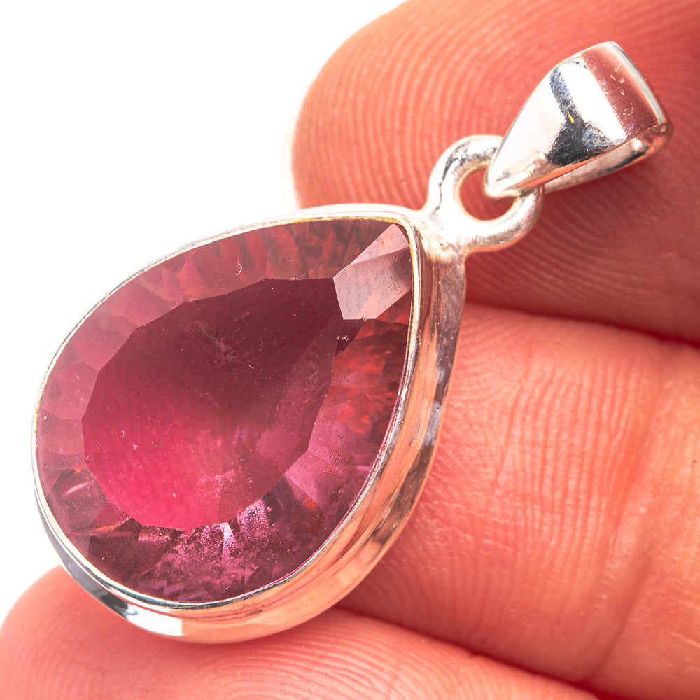 Alexandrite (Lab.) Pendant 1 1/8" (925 Sterling Silver) P38819