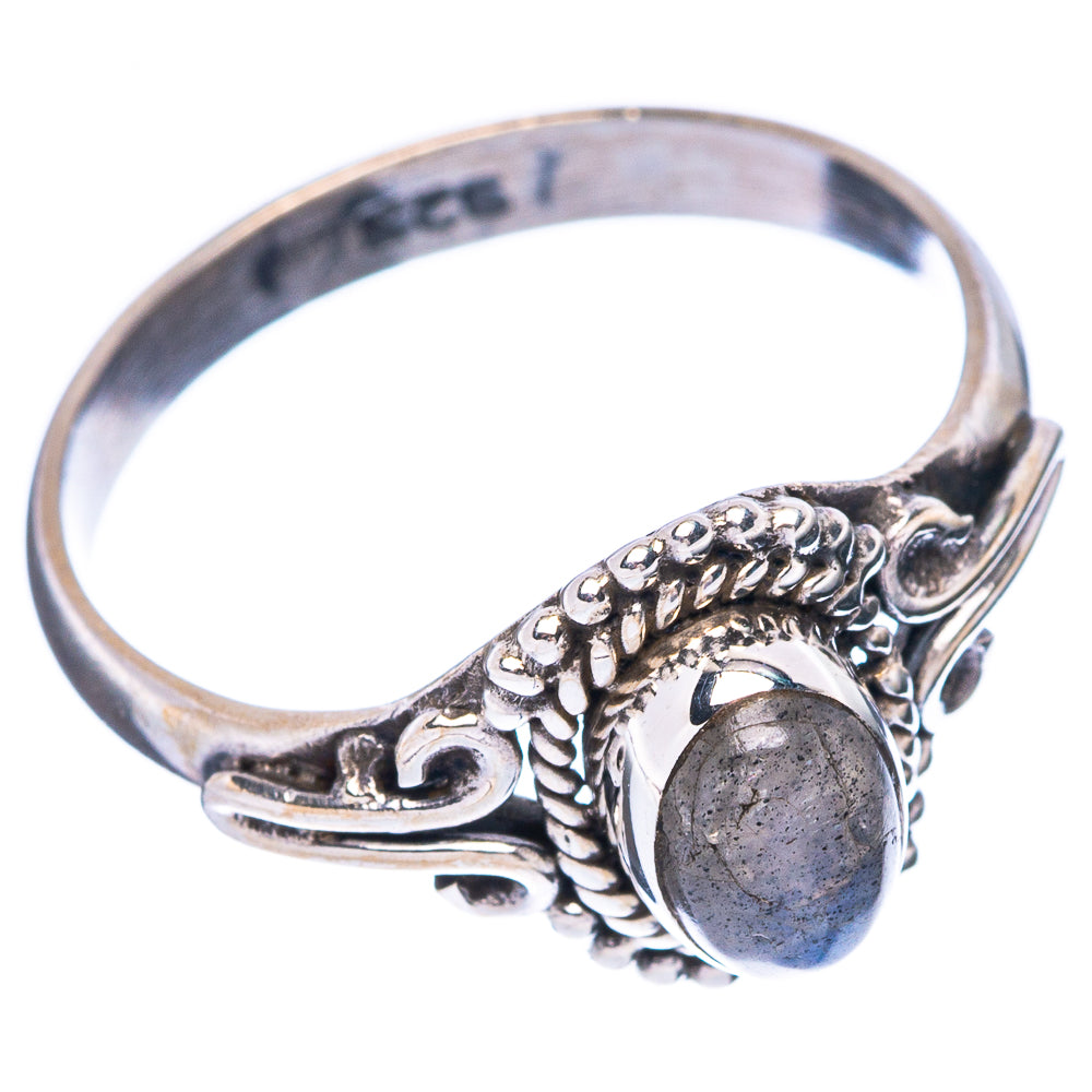 Labradorite Dainty Ring Size 8 (925 Sterling Silver) R5941