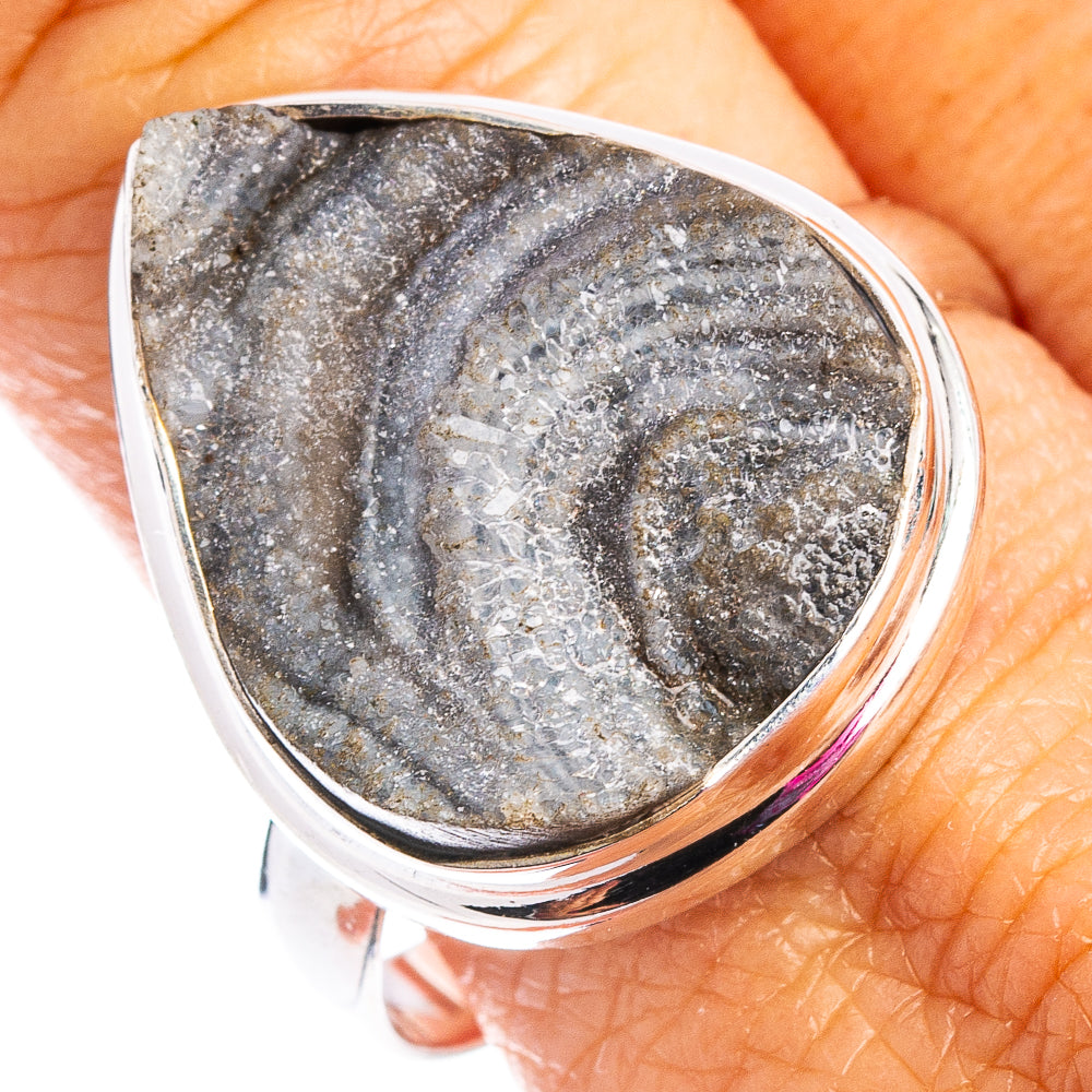 Desert Rose Druzy Ring Size 11.25 (.925 Sterling Silver)