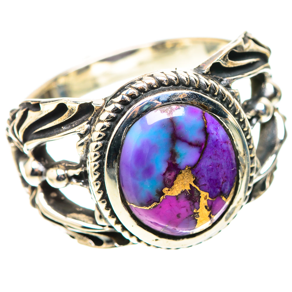 Purple Copper Composite Turquoise Ring Size 7.25 (925 Sterling Silver) RING138334