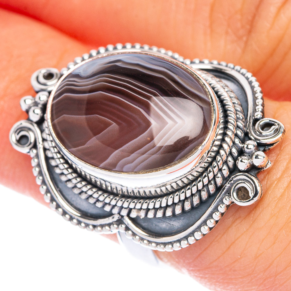 Botswana Agate Ring Size 6 (925 Sterling Silver) R144394