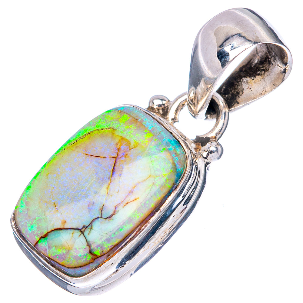 Rare Sterling Opal Pendant 1 1/8" (925 Sterling Silver) P42905
