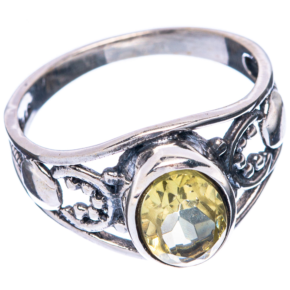 Faceted Citrine Dainty Ring Size 6.5 (925 Sterling Silver) R6026