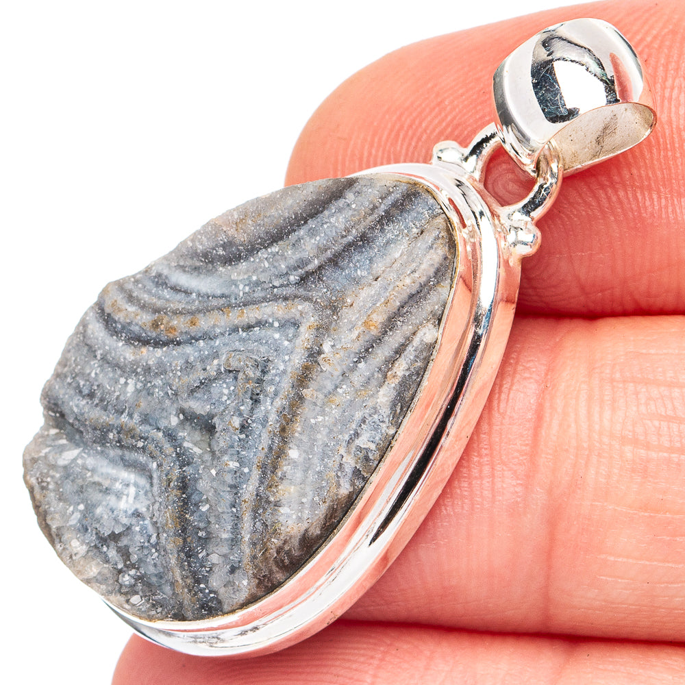 Desert Rose Druzy Pendant 1 1/2" (925 Sterling Silver) P45212