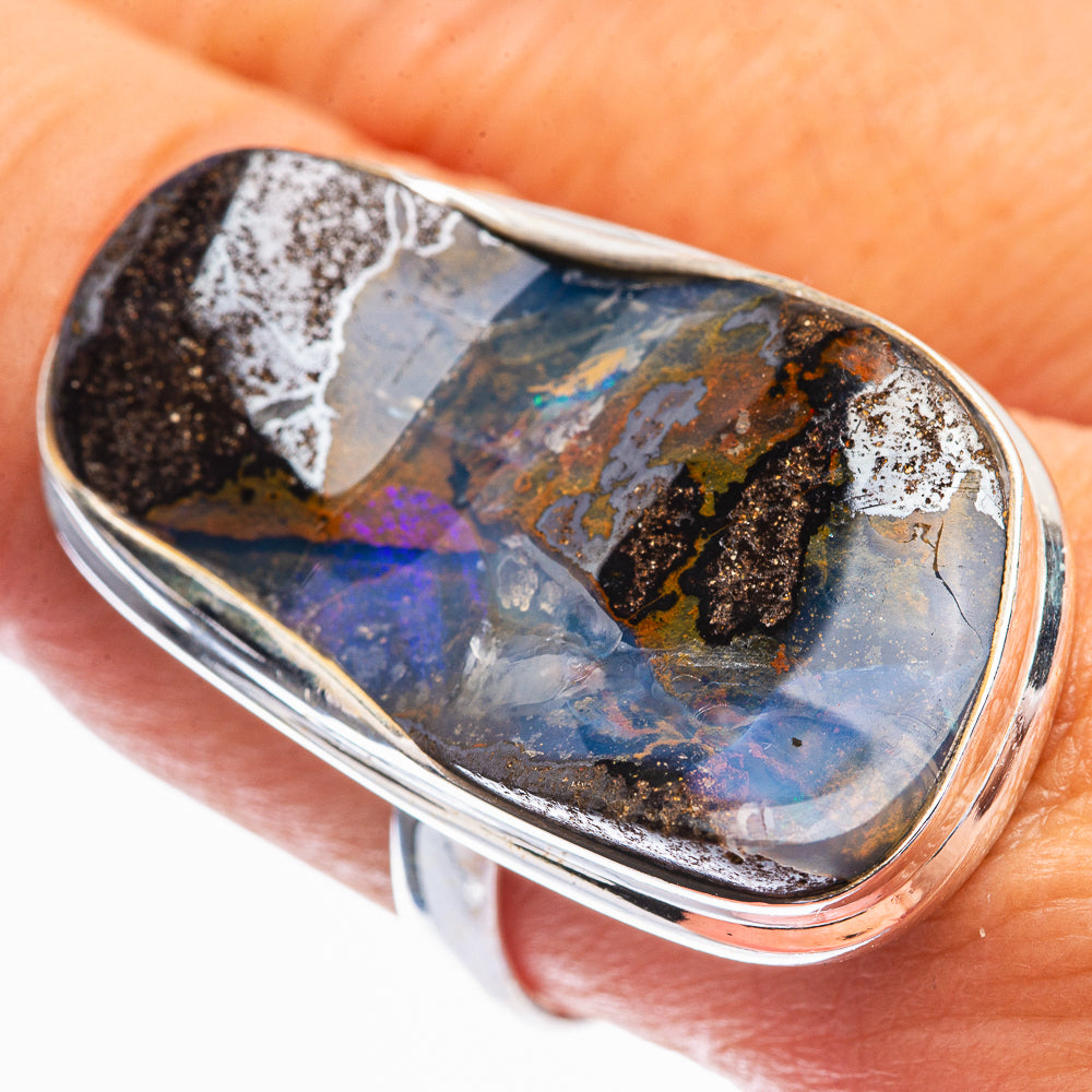Boulder Opal Ring Size 9 (925 Sterling Silver) R142050