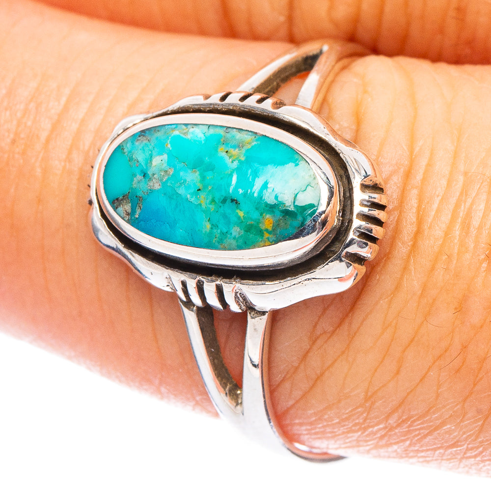 Rare Arizona Turquoise Ring Size 8.5 (925 Sterling Silver) R7275