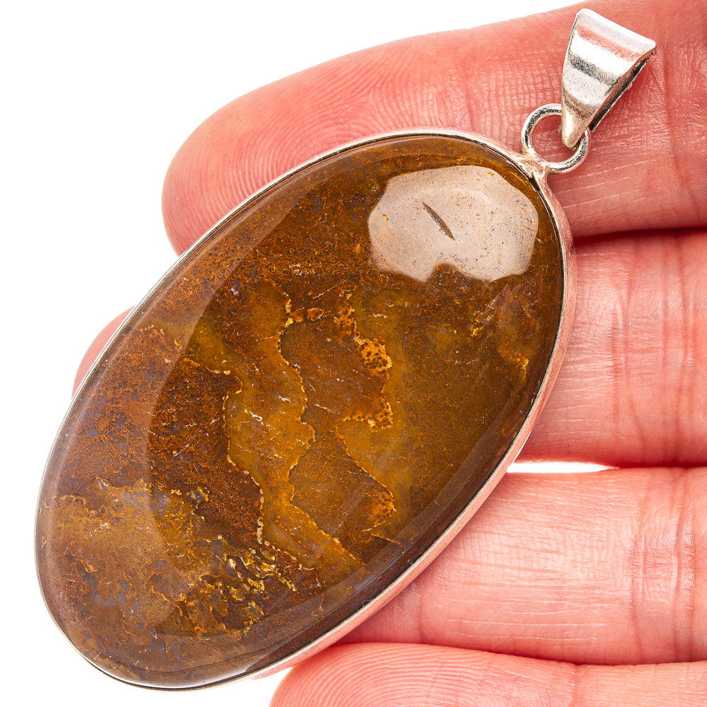 Unknown Agate  Pendant 2 3/8" (Silver Plated)
