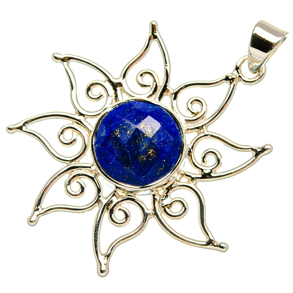 Premium Lapis Lazuli 925 Sterling Silver Pendant 1 5/8" (925 Sterling Silver) PD37766