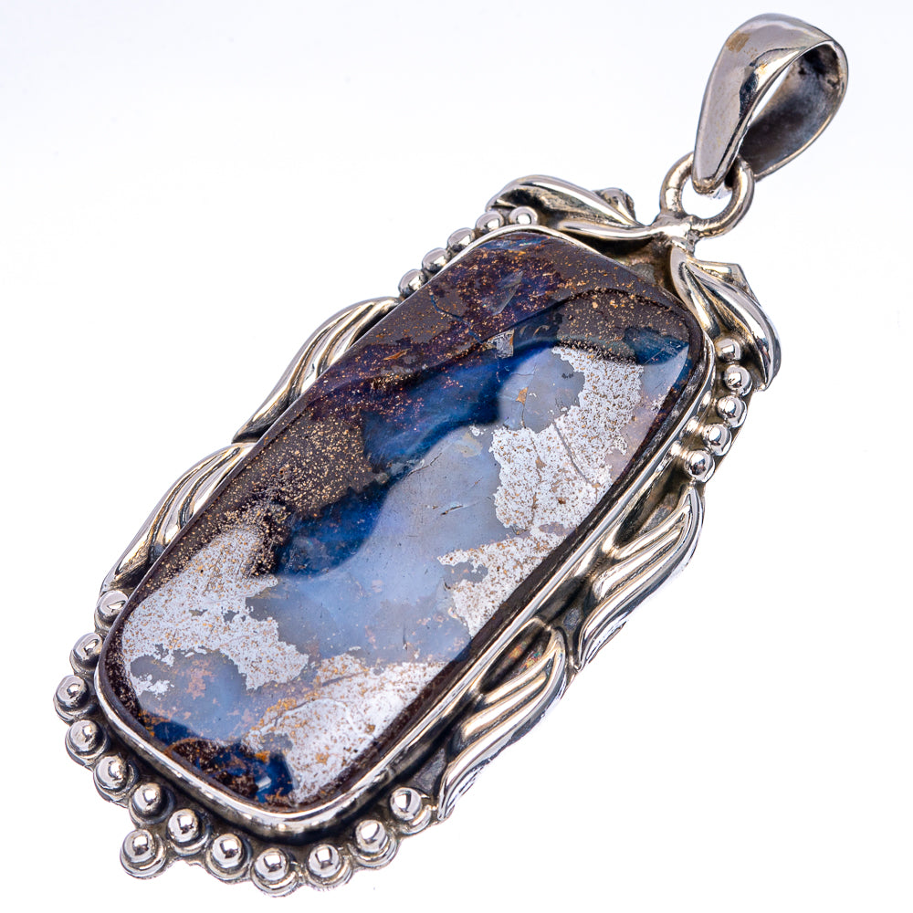 Rare Premium Boulder Opal Pendant 2 3/8" (.925 Sterling Silver)