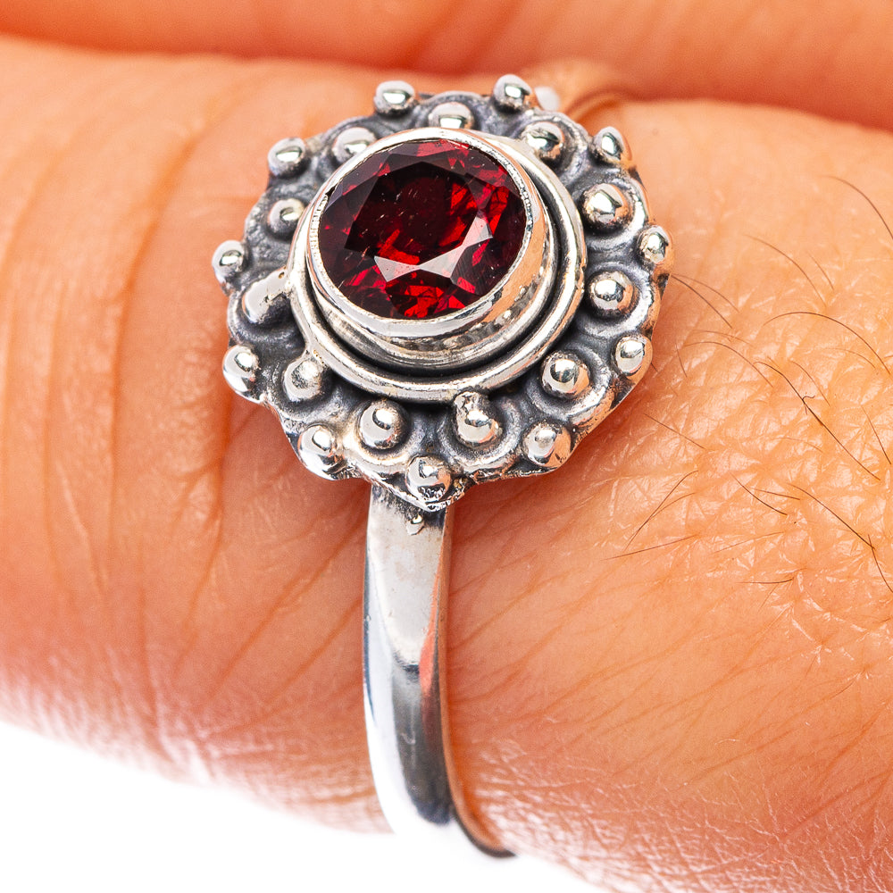 Garnet Dainty Ring Size 8 (925 Sterling Silver) R145071