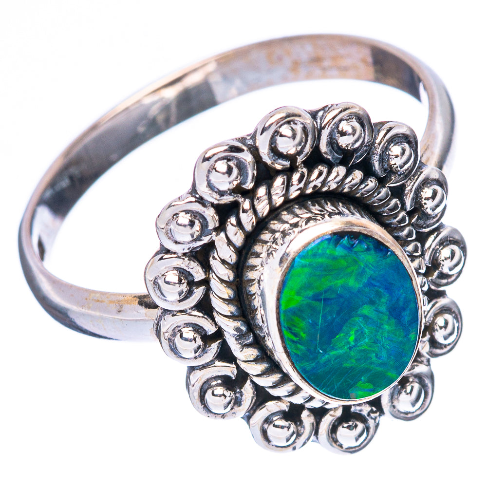 Rare Doublet Opal Ring Size 7.25 (925 Sterling Silver) R4290