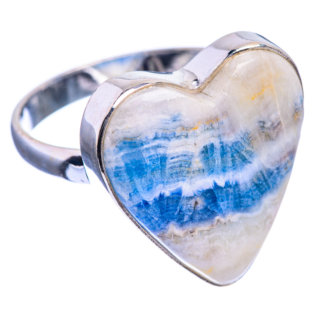 Blue Scheelite Ring Size 10.75 (925 Sterling Silver) R142001